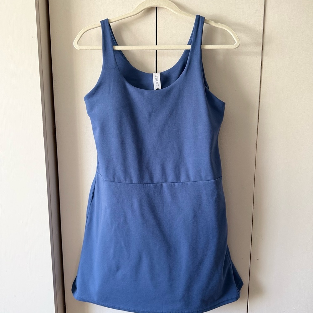 Elle Sport Women's Active Tank Dress Athletic Dress Tennis Dress in Blue Size M - Picture 4 of 8